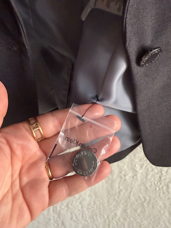 NWOT Calvin Klein Suit Jacket - Charcoal Gray - Size 6P - Picture 7 of 12